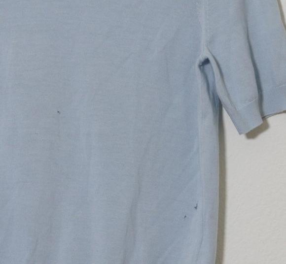 Burberry Baby Blue Distinctive Short Sleeve Sweater - Size XS - Picture 4 of 7